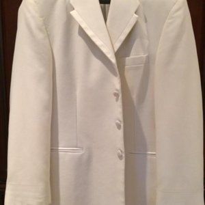 Oscar de la Renta Vintage Style Men's Dinner Jacket / White / 40R